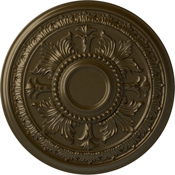 Ekena Millwork Tellson Ceiling Medallion (Fits Canopies up to 6 3/4"), Hand-Painted Brass, 30 5/8"OD x 2 1/2"P CM30TEBRS - main
